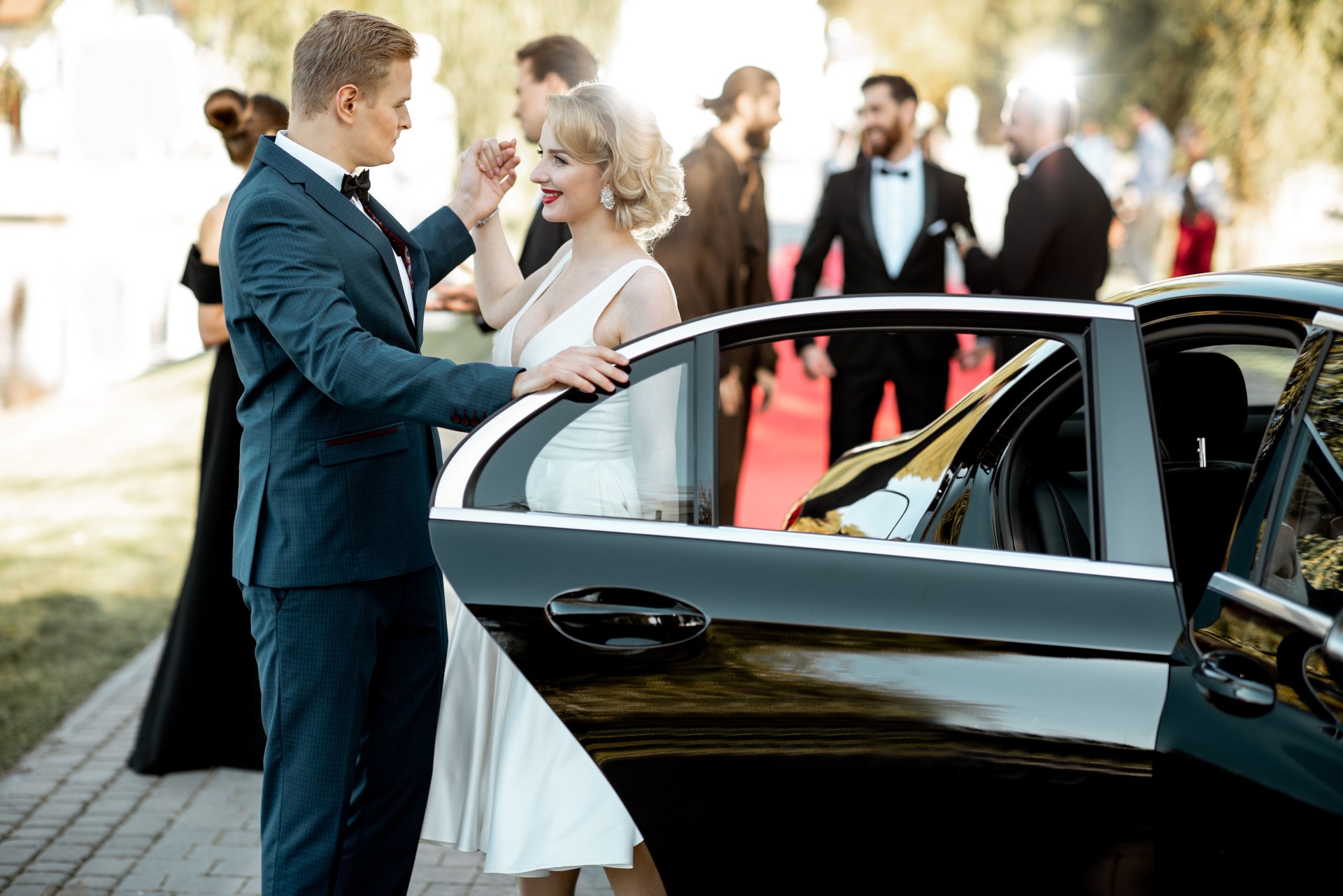 Actors arriving on the awards ceremony